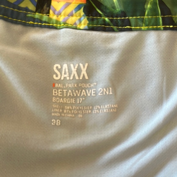 Saxx swim shorts Colorful Leaf Pattern Swim Shorts - Picture 4 of 8